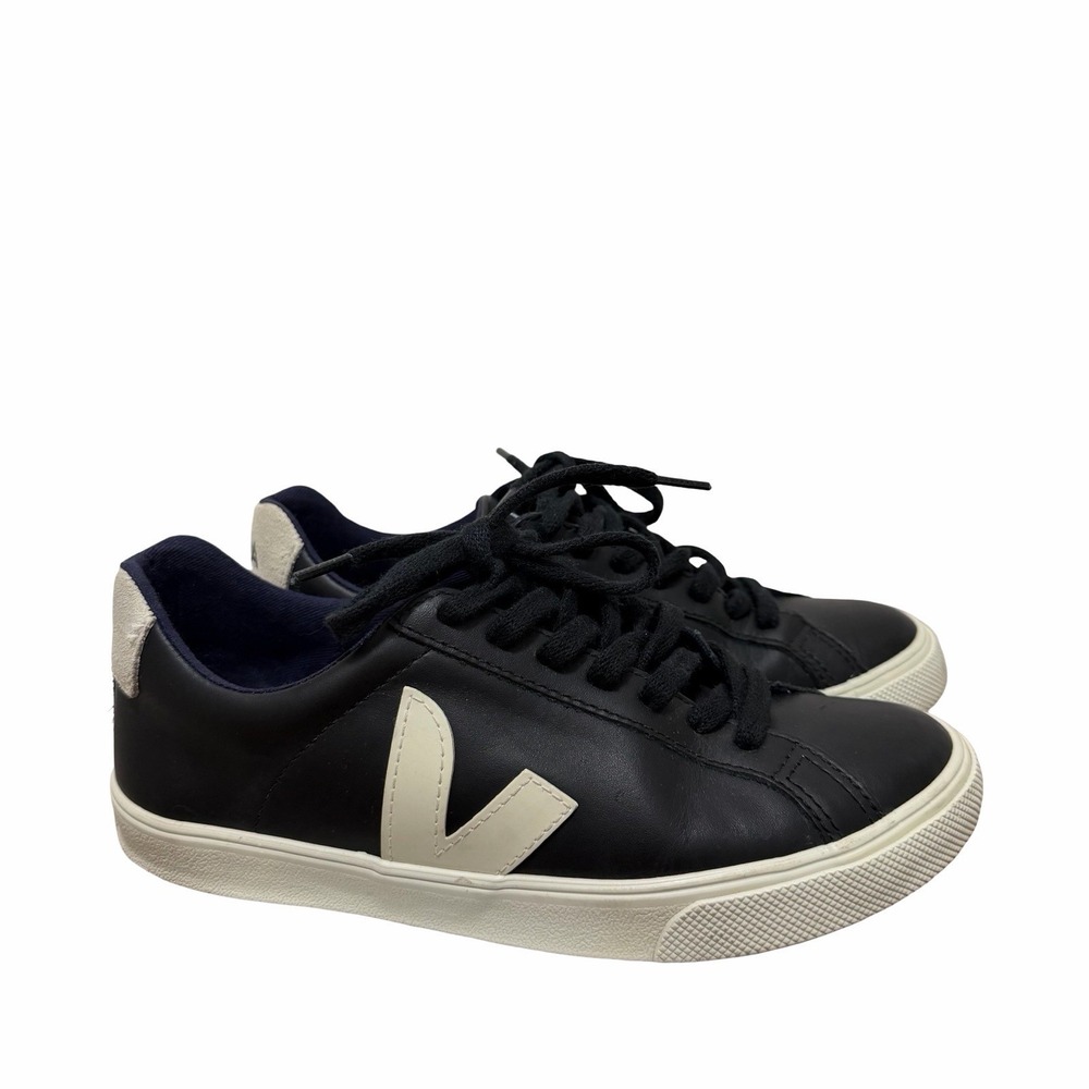Veja Campo Leather Lace Up Low Top Sneaker Womens US 5 EU 36 Navy Casual Shoes